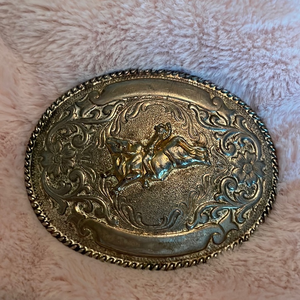 🍄Kids western brass belt buckle🍁